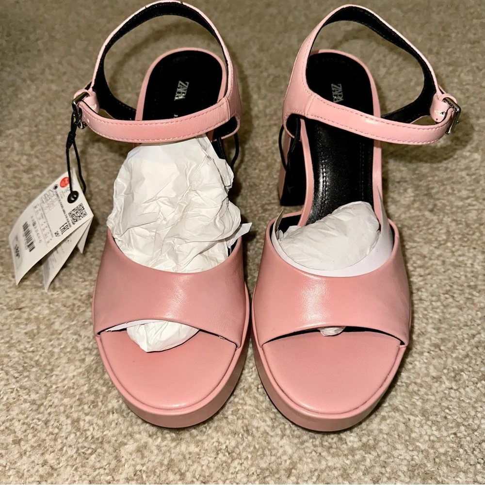 Zara leather platform